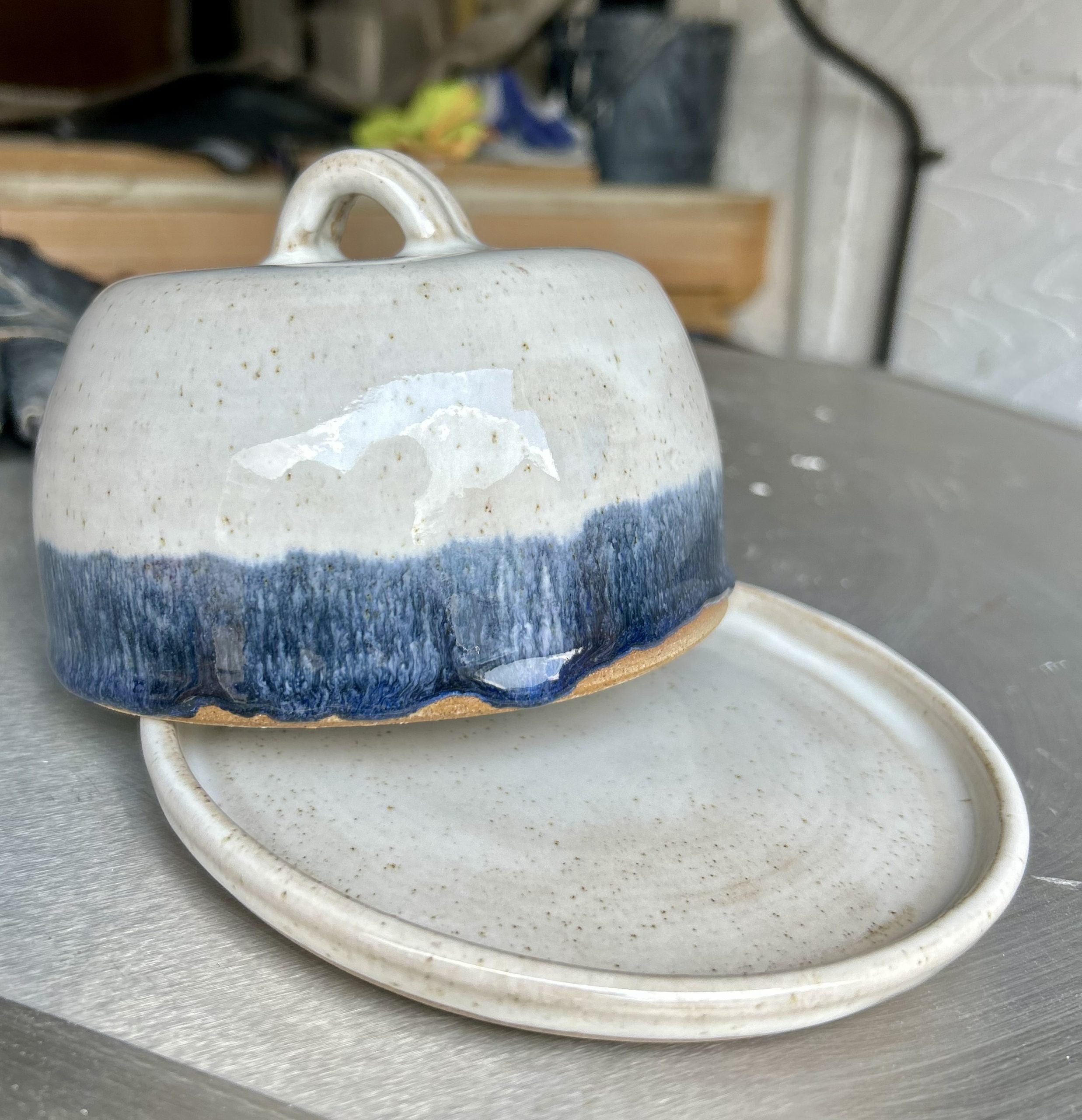 Navy butter dish image 2