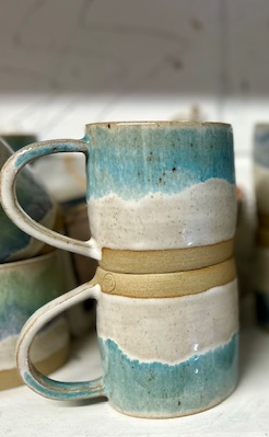 Turquoise gradient coffee mug image 0