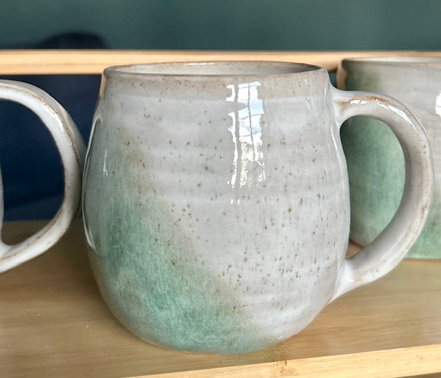 Green and white mug image 2