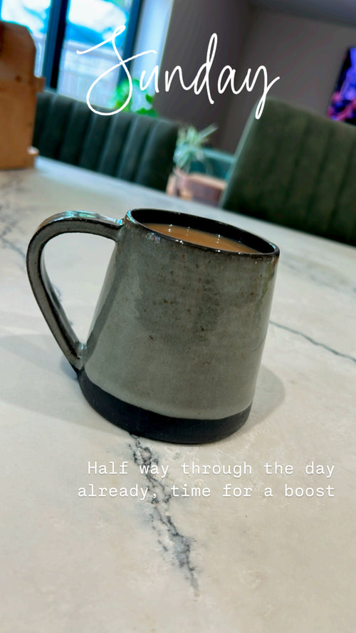 Black and grey coffee mug image 1