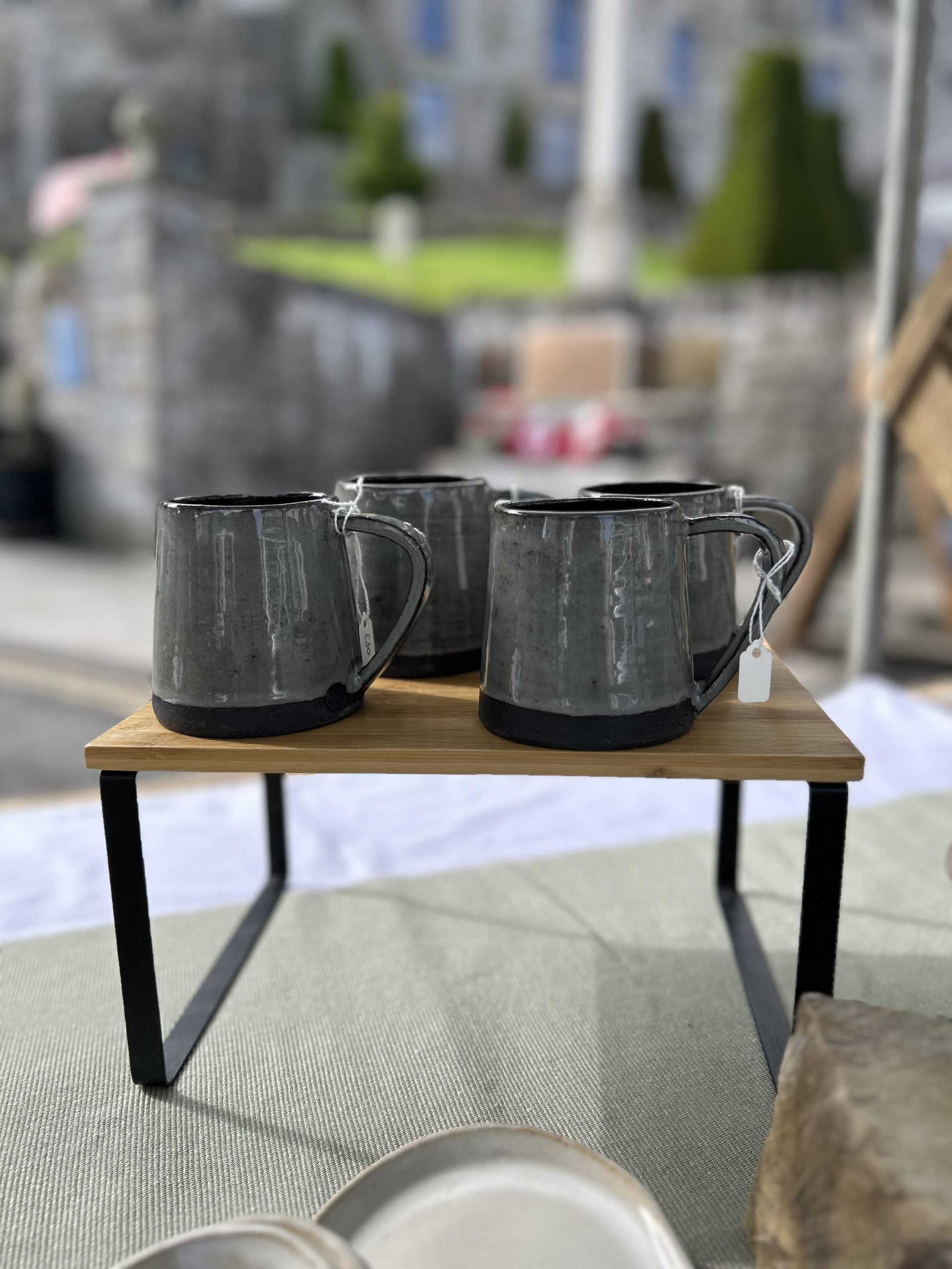 Black and grey coffee mug image 2