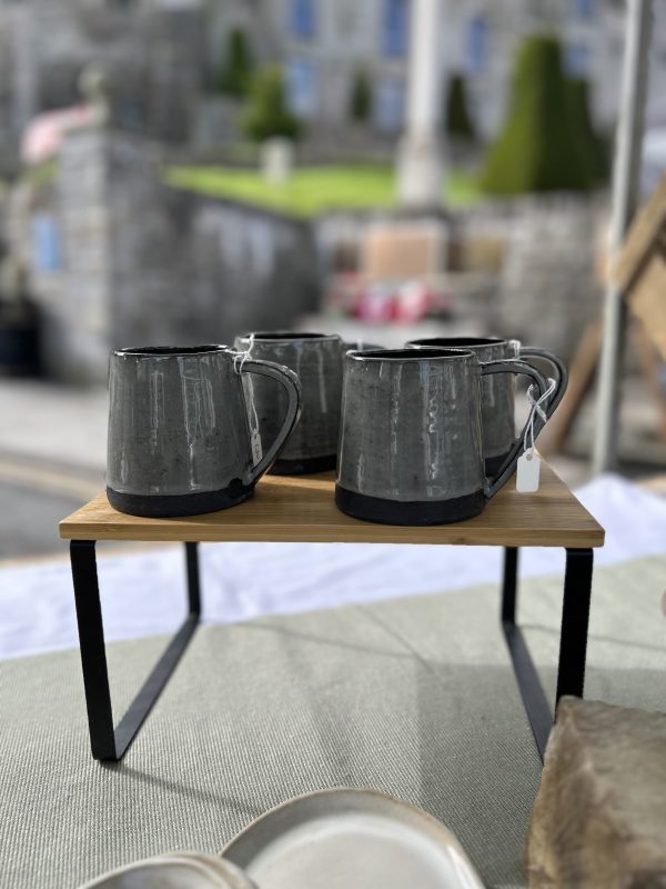 Black and grey coffee mug