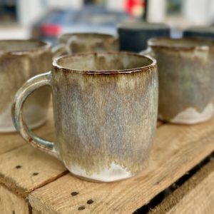 Mug with toasted marshmallow glaze